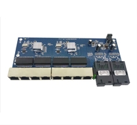 최신 FTTH 광 컨버터 2Fo 8Lan 역방향 POE 기가비트 이더넷 스위치 2*1.25G 광섬유 포트 SC 커넥터 8*1000M PCBA 보드
