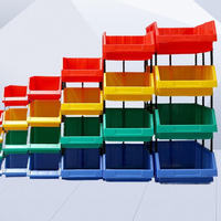 Boîtes de rangement en plastique empilables et robustes pour le stockage en entrepôt, étagère combinée pour caisses, boîte à outils, pièces de rechange