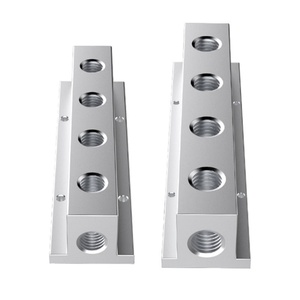 Gas Carbon Dioxide Fluid Distributor Anodized Hydraulic Pneumatic Fittings Aluminum Alloy Manifold Custom Stainless Steel - Product Image 1