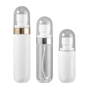 T906-C 40ml 60ml 80ml cosmetic packaging plastic bottles PET capsule round plastic pump fine mist spray bottle