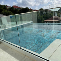 Verre feuilleté trempé clair personnalisé pour balustrade de balustrade de balustrade de balcon