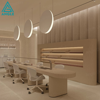 Vitrine d'exposition LED écologique pour vernis à ongles, étagères personnalisables, présentoir tendance pour cosmétiques et soins de la peau, décoration de magasin