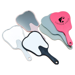 Gương nha khoa có tay cầm độ nét cao gương mỹ phẩm Vuông Dễ Thương Gương trang điểm dễ thương Gương cầm tay hình răng - Product Image 1