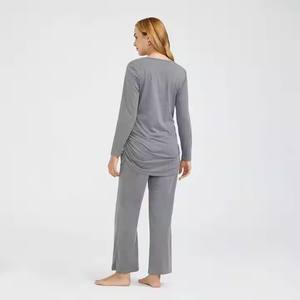 Ropa de maternidad, pijamas de manga larga para <span class=keywords><strong>lactancia</strong></span>, ropa de dormir, pijamas para mujeres embarazadas, conjunto de <span class=keywords><strong>lactancia</strong></span>, Otoño <span class=keywords><strong>Invierno</strong></span> - Product Image 5