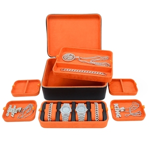 Forte 2025 công suất lớn PU da đồ trang sức bao bì Organizer Box với dây kéo Hot New phong cách hộp đồ trang sức - Product Image 5