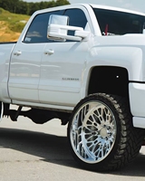 FANXI Jantes Concaves Noires et Fraisées 24x14 24x12 6x5.5 5x5.5 pour Ram Chevy GMC Sierra 1500 26x16 8x170 6x135 pour Ford F-250 F-150