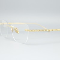 Montures de prescription personnalisées unisexe pour adultes en argent sterling 925 de luxe, sans monture, avec incrustation de moissanite, fabriquées à la main, livraison rapide
