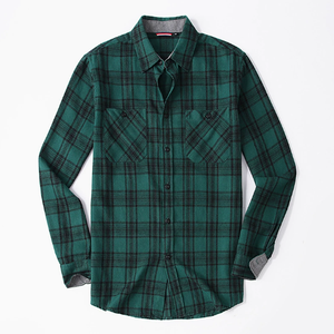 Camisas a cuadros para hombres, camisas cálidas cepilladas de franela, camisas casuales europeas y americanas - Product Image 6