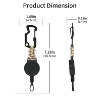 Porte-clés rétractable antivol en ABS, cordon portable, mousqueton, outil multifonction, localisateur de clés, sécurité de voyage, étanche, petit MOQ