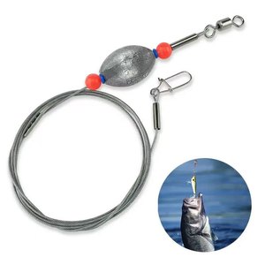 Eslabones de alambre <span class=keywords><strong>para</strong></span> aparejos Carolina <span class=keywords><strong>para</strong></span> pesca de fondo en agua salada con plomos tipo huevo <span class=keywords><strong>para</strong></span> <span class=keywords><strong>pescar</strong></span> solilla, tambor, pargo, halibut y snapper. - Product Image 6
