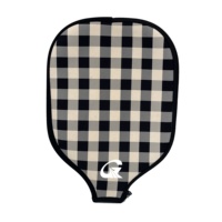 Lansda Noir Néoprène Pickleball Paddle Cover Durable Racket Bag Accessoire