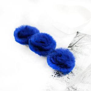 Pinza para el pelo de Invierno para mujer, <span class=keywords><strong>diadema</strong></span> de felpa <span class=keywords><strong>azul</strong></span>, nuevo diseño - Product Image 6