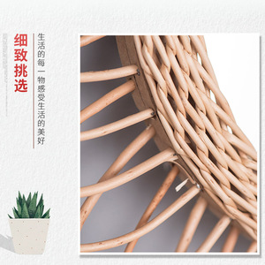 Woven <b>Round</b> <b>Wall</b> <b>Mirror</b> Large Size XH21-213 Framed Decorative For Guesthouse Bar Studio Photography Background - Product Image 1