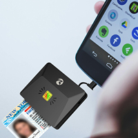 ZOWEETEK USB C lecteur de carte Mobile prise en charge ATM CAC ID IC SIM SIS carte de crédit ISO 7816 lecteur de puce Type C lecteur de carte à puce