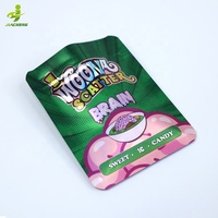 Sachets Mylar refermables personnalisés imprimés UV, mini-pochettes plates de 1g avec fermeture éclair, scellées sur 3 côtés, pour bonbons gélifiés