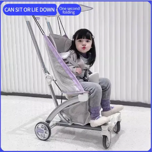 Carrito de Viaje Plegable Portátil de Aleación de Aluminio, Cochecito/Carruola <span class=keywords><strong>para</strong></span> Bebé con Cesta de Almacenamiento, Cómodo <span class=keywords><strong>para</strong></span> el Bebé - Product Image 2