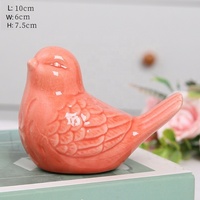 Usine directe personnalisé écologique en céramique oiseau Figurine maison hôtel décor ornements petits oiseaux porcelaine grès Statues