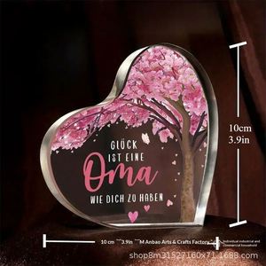 Produits personnalisables, cadeau d'anniversaire pour femmes, motif d'arbre à cerisiers, plaque incurvée en acrylique haute transparence, décoration de bureau à domicile - Product Image 3