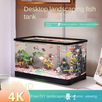 Aquarium en plastique transparent pour betta, idéal pour salon, balcon, bureau, petit ou moyen, écologique, livré en carton