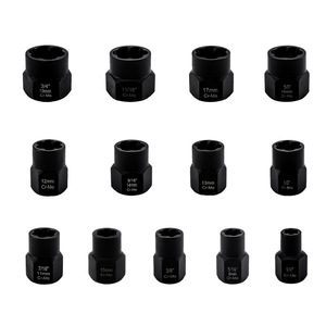 Yunbei YB Nut Extractor Socket Set 7/16 9/16 3/4 Inch Cr-Mo Damaged Bolt <b>Remover</b> Tool - Product Image 5