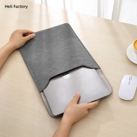 Flip Faux Leather Laptop Sleeve Slim Protective Notebook Case Portable Computer Cover Tas Laptop Kulit Tas Kerja HL0008 014