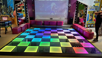 Carreaux de sol LED interactifs commerciaux 3D Starlight Infinity Mirror Dance Floor Music Sync pour les clubs Équipement d'éclairage de scène