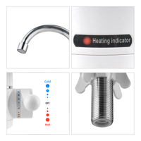 Nouveau design chauffe-robinet d'eau électrique économie d'eau sans réservoir eau chaude instantanée pour salle de bain usage domestique boîtier en plastique