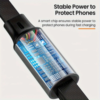 Tipe C mikro USB IP 100W 3in1 kabel pengisian daya USB C untuk pengisi daya ponsel yang dapat ditarik untuk Samsung S23 S22 S21, IPhone 14 13 12