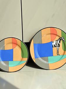 Assiette à dîner et assiette de présentation en porcelaine, décoration de maison nordique - Product Image 5