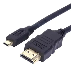 Fabrika fiyat UMATECK çift yönlü Ultra ince Mini HDMI HDMI kablosu yüksek hızlı HDMI A C erkek kablo