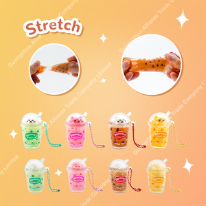 8 styles de porte-clés mignons en TPR, crème glacée, Kawaii, créatifs, en caoutchouc 3D, pendentifs en forme de tasse, porte-clés Boba, boissons aux bulles, breloques, cadeaux - Product Image 3