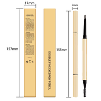 Stylo bille rétractable double tête de haute qualité, sans logo, étanche, résistant à la transpiration, longue durée, fin, noir, à base de plantes et sans produits chimiques