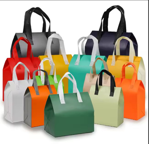 Portable Custom Logo Color Non Woven Tote Bag Waterproof Thermal Insulated Cooler Bags for Food Takeaway - Product Image 1