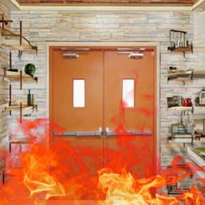 Porta in Acciaio di Sicurezza Ignifuga CHANGYI dal Design Moderno, Impermeabile, per Uscite di Emergenza, Porta Metallica Cava Antincendio - Product Image 1