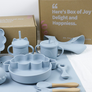 Vaso de Alimentación para Bebés Más Vendido, Ecológico, Libre de BPA, de Silicona, con Flujo Medio, Plato Divisor para Niños, Set de Alimentación con Tapete y Caja de Regalo - Product Image 4