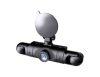 Caméra embarquée HD 360 degrés avec écran IPS et vision nocturne, enregistrement vidéo pour véhicule, caméra vidéo pour voiture, mémoire média