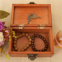 Boîte en bois, boîte de rangement en bois avec serrure, boîte en bois faite à la main avec couvercle à charnière, grande boîte au design rétro pour souvenir, recette ou bijoux