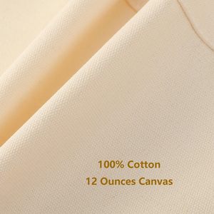 Tablier de chef crème en toile de coton 12 oz, résistant à l'eau, à bretelles croisées, avec poches surdimensionnées pour la cuisine - Product Image 5