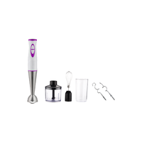 Mixeur Plongeant Électrique Portable Économique avec 4 Lames et 2 Vitesses pour Usage Domestique et Hôtelier