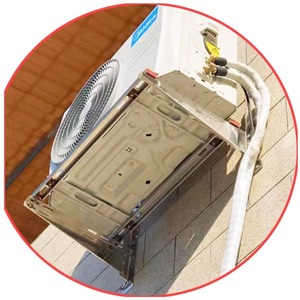 Support mural universel Topbull en acier inoxydable 304 épaissi avec poutre transversale pour unité extérieure de climatiseur 1.5P - Product Image 1