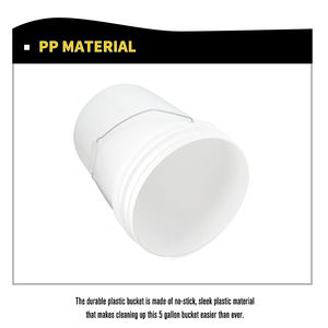 Cubo de Plástico Resistente de 5 Galones con Asa Cómoda para Todas las Estaciones, Supermercados - Product Image 5