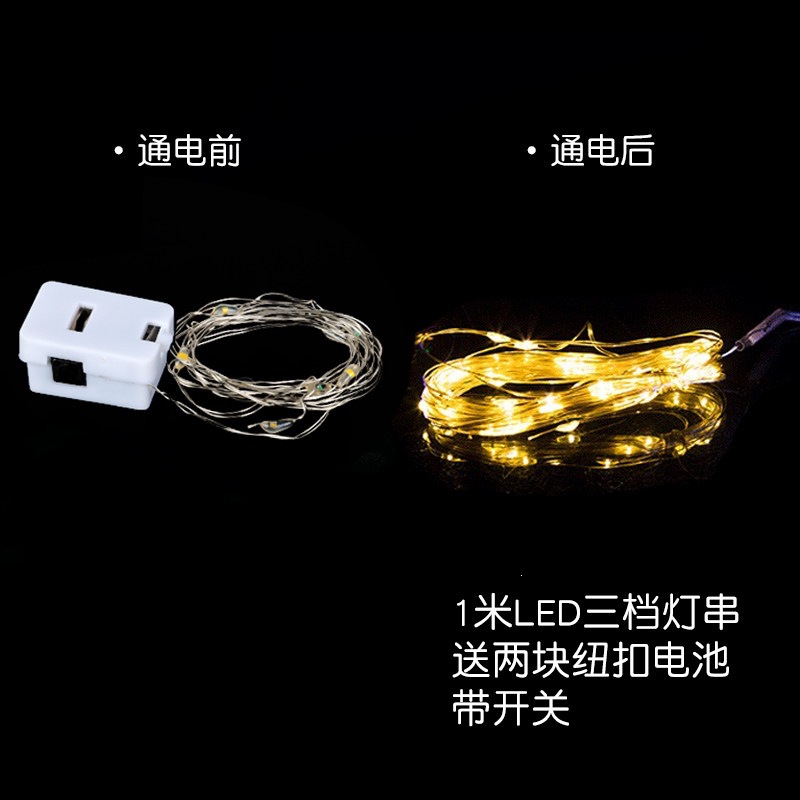 LED string lights [1 meter] with warm yellow light