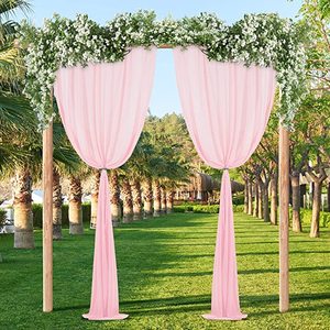 Rèm Vải Voan Trong Suốt Màu Hồng Tím Cho Cô Dâu 5X10Ft Rèm Phông Nền Lễ Hội Nhà Thờ Trang Trí Cho Tiệc Cưới Sự Kiện Tiệc Tùng - Product Image 6