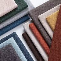 Tissu Jacquard en lin et polyester 100% coton de bonne qualité avec technique de tricotage en tricot Textile d'ameublement de style uni pour canapés