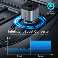 Adaptateur d'alimentation de voiture EDUP 3-en-1 pour Starlink Mini 12-24V DC vers 30V 60W avec USB-C PD 45W et USB-A 18W