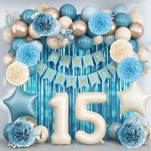 Décorations pour le 1er anniversaire, thème crème et or : « Joyeux anniversaire », fournitures <span class=keywords><strong>de</strong></span> fête bohème pour la célébration d'un enfant <span class=keywords><strong>de</strong></span> 1 an - Product Image 4