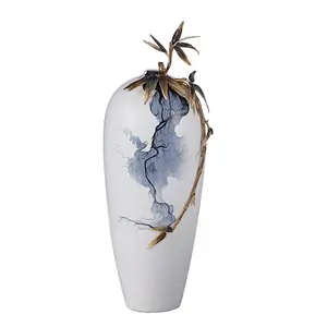 Роскошные большие скандинавские фарфоровые фарфоровые декоративные современные эмалевые керамические вазы для домашнего декора