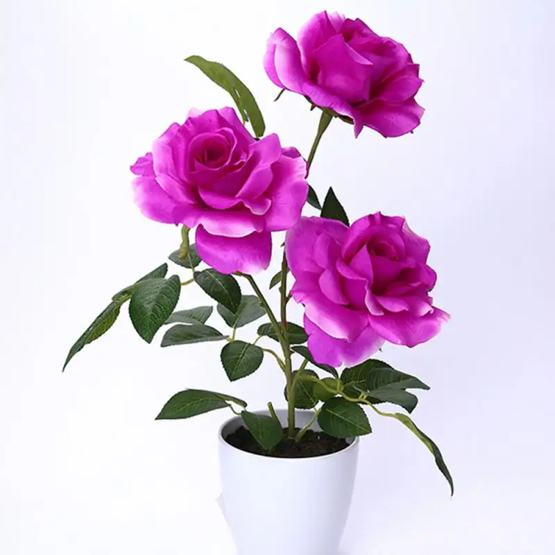 Multiple Color Artificial Flowers Rose Simulation Home Decoration Wedding Hand Bouquet Road Lead Rose For Home