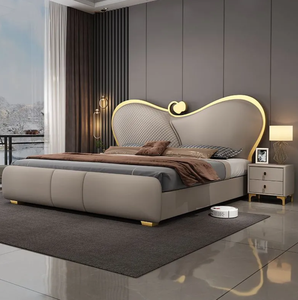 Luxury Italian <strong>Design</strong> King Size <strong>Bed</strong> in High-End Quality Leather Modern Tufted Bedroom Furniture with Storage for Apartments - Product Image 2