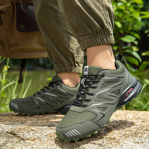 Chaussures de randonnée pour hommes, respirantes, en maille, semelle extérieure en caoutchouc, semelle intermédiaire EVA, bout rond, pour sports de plein air, taille 14 - Product Image 1